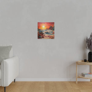 Paper Beach Wall Art | Square Matte Canvas