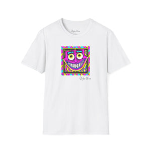 Neon Funky Face Pop Art | Unisex Softstyle T-Shirt