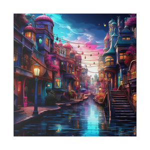 Magic Canal Street Wall Art | Matte Canvas