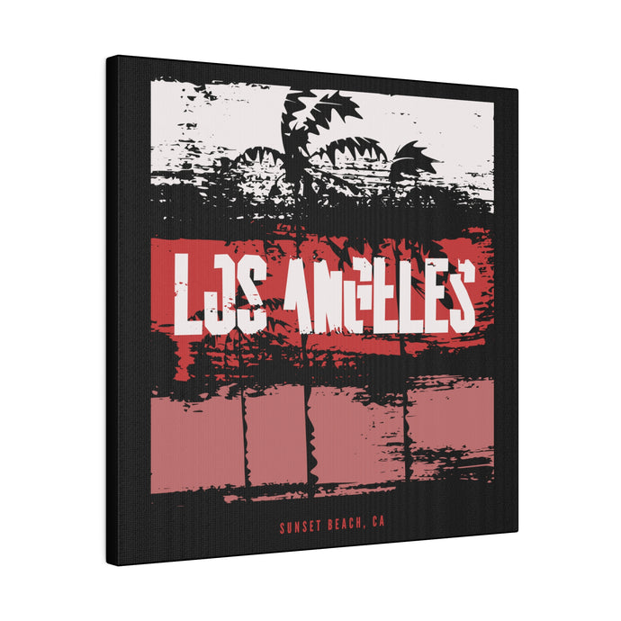 L.A. Red Wall Art | Square Matte Canvas