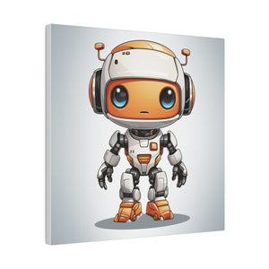 Cute Robot Wall Art | Square Matte Canvas