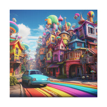 Load image into Gallery viewer, Fantasy Town Wall Art | Square Matte Canvas