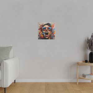 Man Yelling  Pop Wall Art | Square Matte Canvas