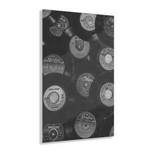 Vintage Record Vibes Black & White Acrylic Prints