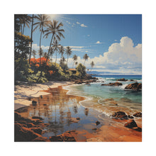 Load image into Gallery viewer, Digital Beach Wall Art | Square Matte Canvas