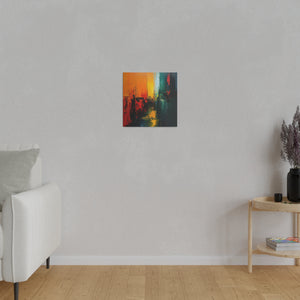 Abstract Hallway Wall Art | Square Matte Canvas