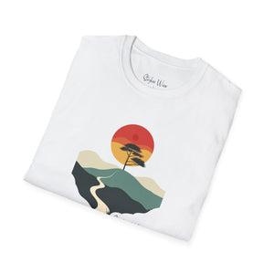 Sunset on the Savanna Minimalist Art | Unisex Softstyle T-Shirt