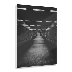 Stairs Under the City Black & White Acrylic Prints