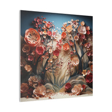 Load image into Gallery viewer, Colorful Paper Flowers Wall Art | Square Matte Canvas