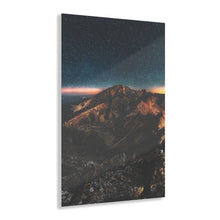Load image into Gallery viewer, Mountain At Night Under A Starry Sky Acrylic Prints