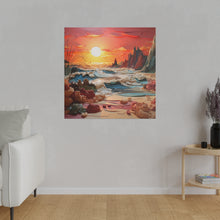 Load image into Gallery viewer, Paper Beach Wall Art | Square Matte Canvas