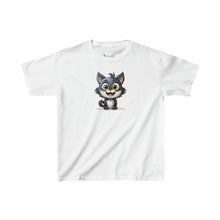 Load image into Gallery viewer, Happy Cartoon Kitty | Kids Heavy Cotton™ Tee