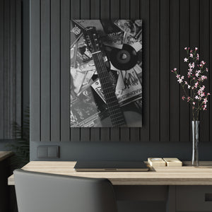 Vintage Music Vibes Black & White Acrylic Prints