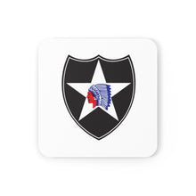 Load image into Gallery viewer, U.S. Army 2nd Infantry Division Patch Corkwood Coaster Set