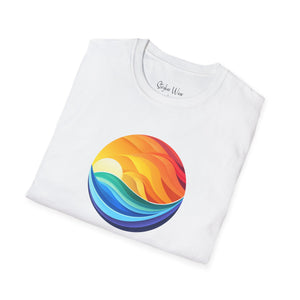 Colorful Sunset Minimalist Art | Unisex Softstyle T-Shirt