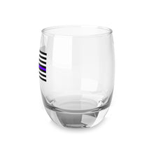 Load image into Gallery viewer, American Flag with Purple Line Whiskey Glass