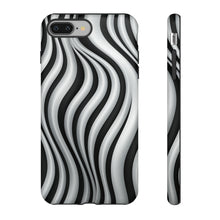 Load image into Gallery viewer, Funky Lines Black and White | iPhone, Samsung Galaxy, and Google Pixel Tough Cases