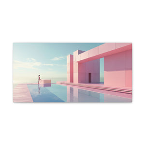 Pastel Poolside - Horizontal Canvas Gallery Wraps