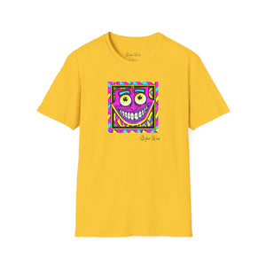 Neon Funky Face Pop Art | Unisex Softstyle T-Shirt