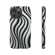 Load image into Gallery viewer, Funky Lines Black and White | iPhone, Samsung Galaxy, and Google Pixel Tough Cases