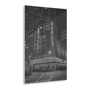 Radio City NYC 2 Black & White Acrylic Prints