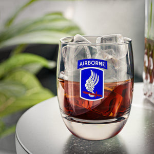 U.S. Army 173rd Airborne Division Patch Whiskey Glass