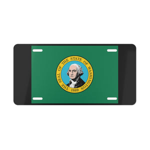 Washington State Flag Vanity Plate