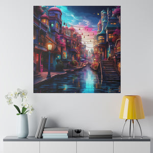 Magic Canal Street Wall Art | Matte Canvas