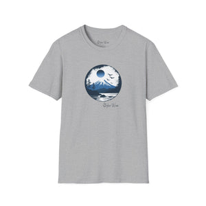 Minimalist Blue Mountain  | Unisex Softstyle T-Shirt