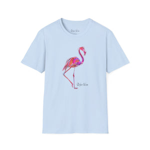 Neon Flamingo Pop Art | Unisex Softstyle T-Shirt