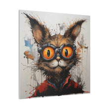 Load image into Gallery viewer, Funky Professor Cat Wall Art | Square Matte Canvas