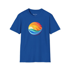 Colorful Sunset Minimalist Art | Unisex Softstyle T-Shirt