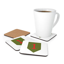 Load image into Gallery viewer, U.S. Army 1st Infantry Division Patch Corkwood Coaster Set