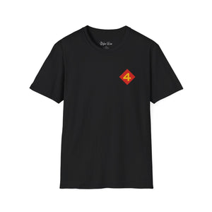 4th Marine Division Patch | Unisex Softstyle T-Shirt