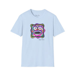 Abstract Funky Face Pop Art | Unisex Softstyle T-Shirt