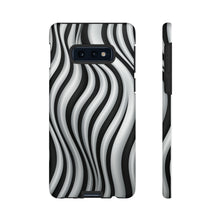 Load image into Gallery viewer, Funky Lines Black and White | iPhone, Samsung Galaxy, and Google Pixel Tough Cases