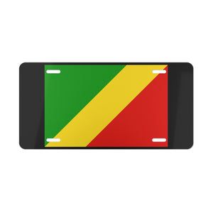 Republic of Congo Flag Vanity Plate