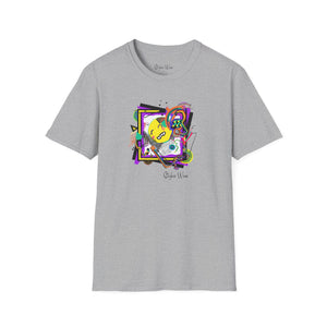 Abstract Retro 90s Mashup Pop Art | Unisex Softstyle T-Shirt