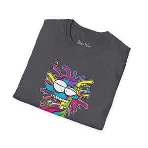 Neon Funny Face Pop Art | Unisex Softstyle T-Shirt