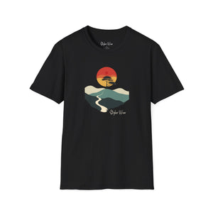 Sunset on the Savanna Minimalist Art | Unisex Softstyle T-Shirt