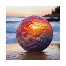 Load image into Gallery viewer, Beach in a Ball Wall Art | Square Matte Canvas