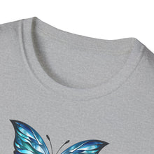 Load image into Gallery viewer, Blue Butterfly | Unisex Softstyle T-Shirt