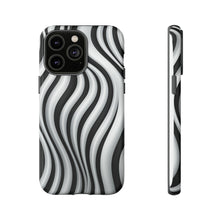 Load image into Gallery viewer, Funky Lines Black and White | iPhone, Samsung Galaxy, and Google Pixel Tough Cases