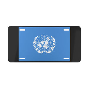 United Nations Flag Vanity Plate