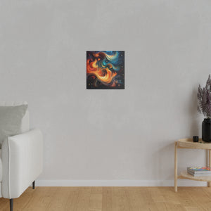 Cosmic Swirls Wall Art | Square Matte Canvas