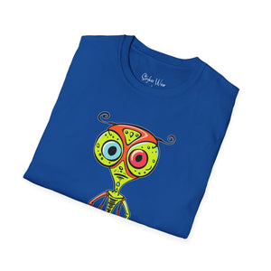 Funky Abstract Alien Sketch | Unisex Softstyle T-Shirt