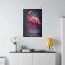 Load image into Gallery viewer, Flamingo Nights | Vertical Matte Canvas