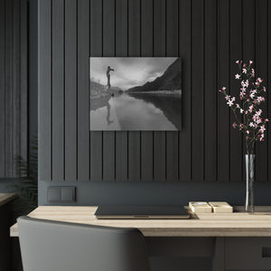 On the River Black & White Acrylic Prints