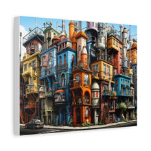 Load image into Gallery viewer, Painted City Block | Horizontal Matte Canvas