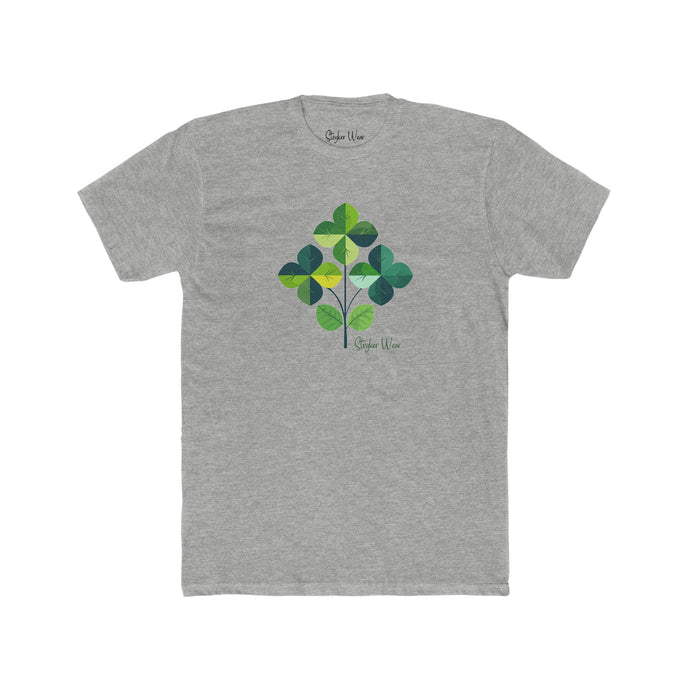 Minimalist Lucky Clovers | Men's Cotton Crew Tee